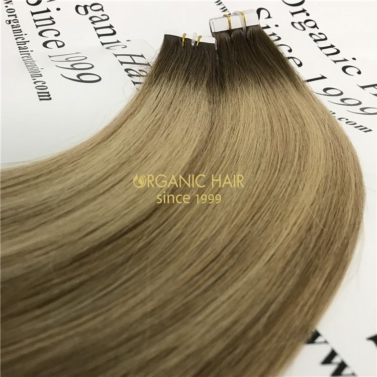 Cheap tape in hair extension Ombre color X70